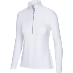 Greg Norman Women's Utility 1/2 Zip Mock -Golf Club greg norman womens utility 1 2 zip mock white 01 61980.1671482590