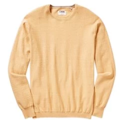 Cotton Cashmere Crew Sweater -Golf Club linksoul cotton cashmere crew sweater wheat heather 01 23083.1632855242