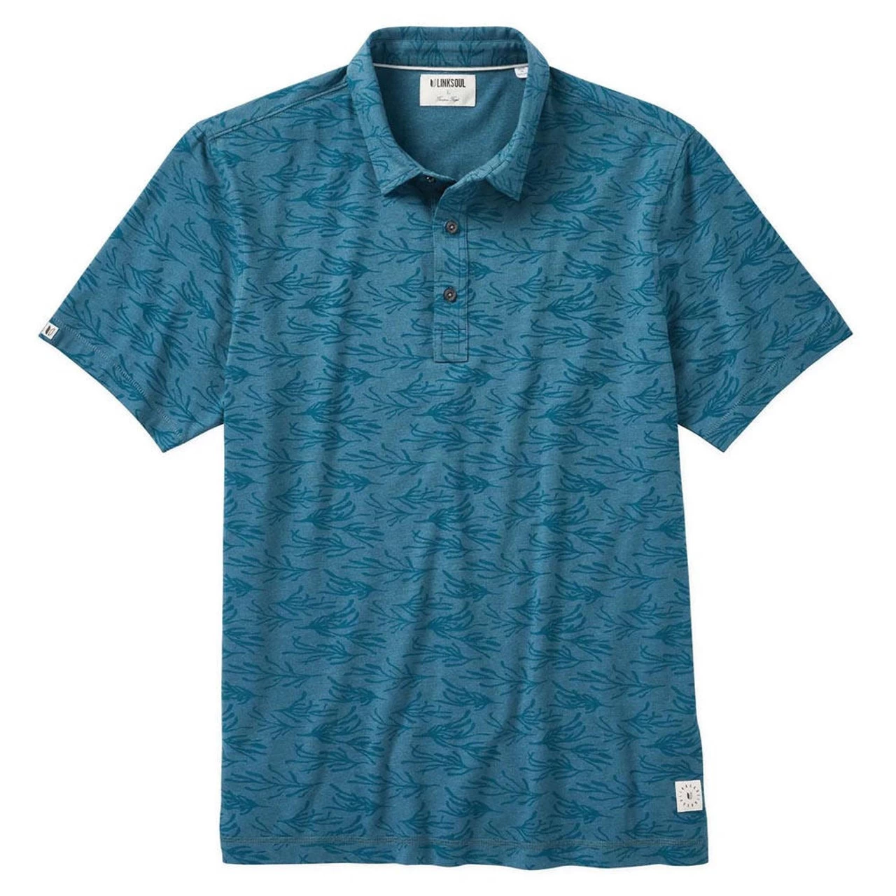 Seaweed Print Anza Polo 3 Seaweed Print Anza Polo