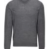 Ridge Long Sleeve V-Neck -Golf Club matte grey ridge long sleeve v neck jet grey 01 85029.1632935329
