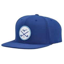 Mizuno Crossed Clubs Snapback Hat -Golf Club mizuno crossed clubs snapback hat royal 01 20305.1673904001