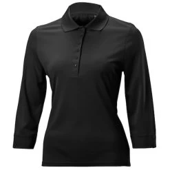 Luster 3/4 Sleeve Polo -Golf Club nancy lopez luster 3 4 sleeve polo black 01 88538.1633540841