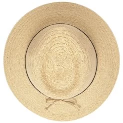 Women's Paperbraid Fedora With Debossed Metallic Snake Band -Golf Club san diego hat company womens paperbraid fedora with debossed metallic snake band natural 03 12606.1676593860