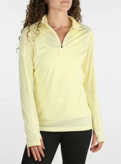 Women's Megan Quarter Zip 11 Women's Megan Quarter Zip -Golf Club straight down womens megan quarter zip canary 01 41583.1633115599