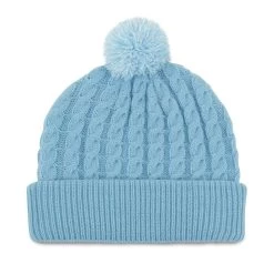 Titleist Cable Knit Pom Pom Beanie 18 Titleist Cable Knit Pom Pom Beanie -Golf Club titleist cable knit pom pom beanie sky white 02 81168.1636747906