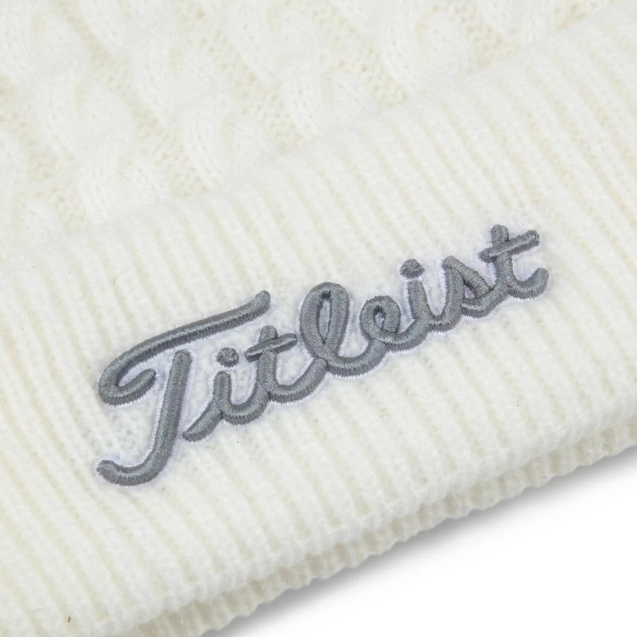 Titleist Cable Knit Pom Pom Beanie 5 Titleist Cable Knit Pom Pom Beanie - Image 3