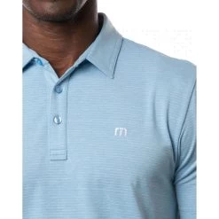 The Heater Polo -Golf Club travis mathew the heater polo heather heritage blue 04 91403.1676590045